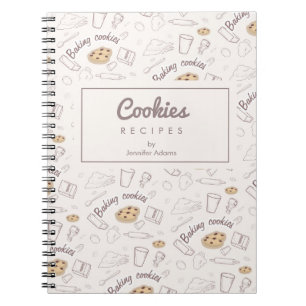 Backkochmuster   Cookies Rezept Notebook Notizblock