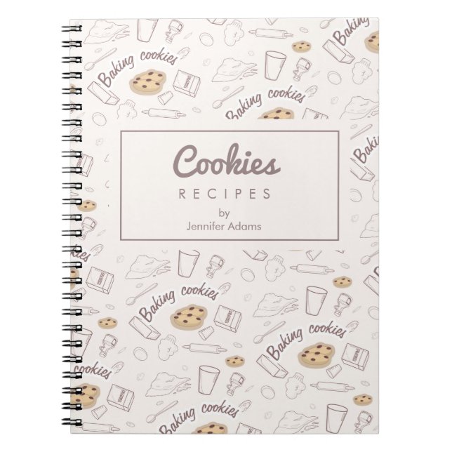 Backkochmuster | Cookies Rezept Notebook Notizblock (Vorderseite)