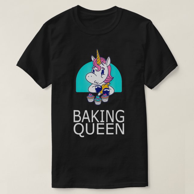 Backkönigin Funny Cake Decorator T-Shirt (Design vorne)