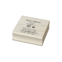 Backkuchen mit Zutaten aus Liebe q r Gummistempel