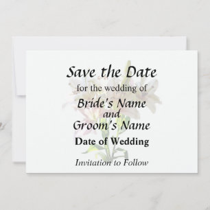Backlit Pale Pink Lilies Save The Date