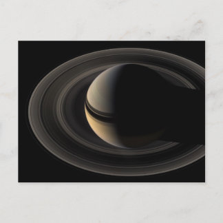 Backlit_Saturn_from_Cassini_Orbiter_2007_May_9 Postkarte