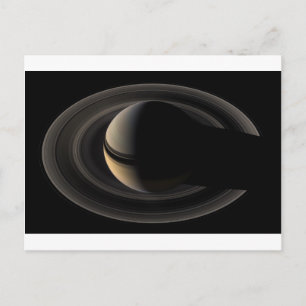 Backlit Saturn von Cassini Orbiter Postkarte