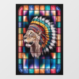 Backlit Stated Glass Window with Mosaic - Fensteraufkleber