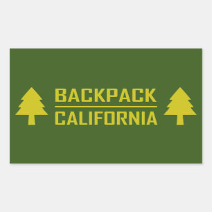 Backpack California Rechteckiger Aufkleber