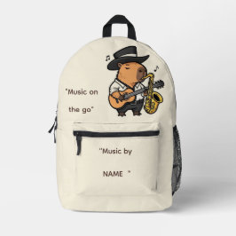 Backpack – Capybara Music Vibes  Bedruckter Rucksack