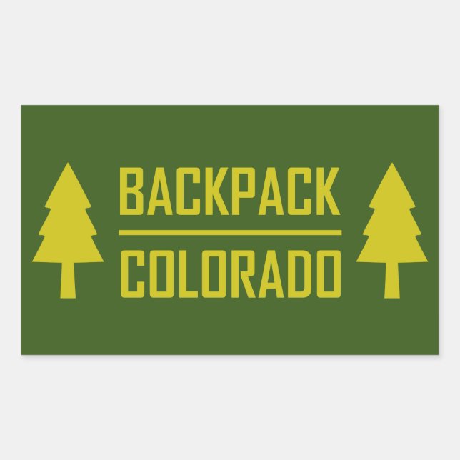 Backpack Colorado Rechteckiger Aufkleber (Vorderseite)