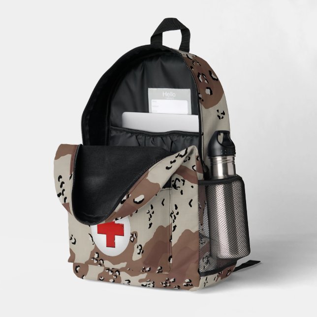  Backpack - Combat Medic Bedruckter Rucksack (Rückseitige Ecke links (Offen) )