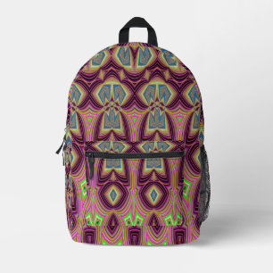 Backpack, Ein nahtloses klassisches Musterdesign Bedruckter Rucksack