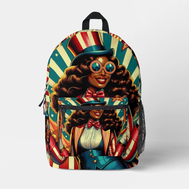 Backpack für American Pop Art Designer Bedruckter Rucksack (Vorderseite)