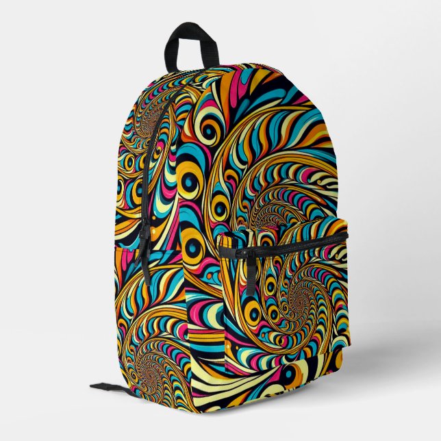 Backpack für zeitgemäßes Design Bedruckter Rucksack (Rückseitige Ecke links)