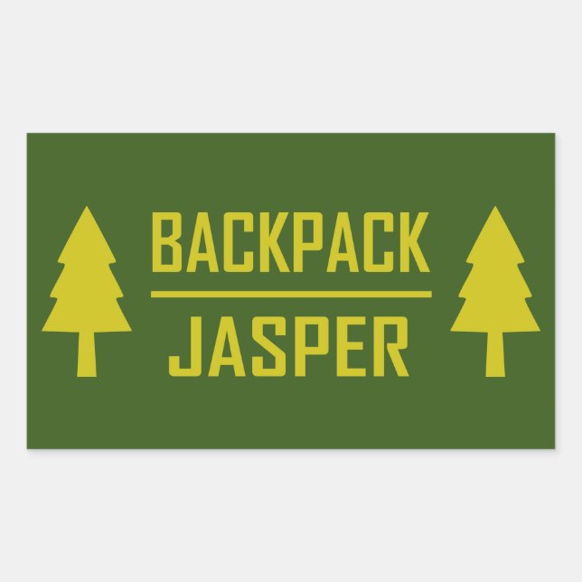 Backpack Jasper Rechteckiger Aufkleber (Vorderseite)