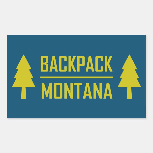 Backpack Montana Rechteckiger Aufkleber (Vorderseite)