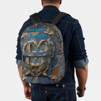 Backpack Paper Cut Eagle Two Souls One Heart Bedruckter Rucksack