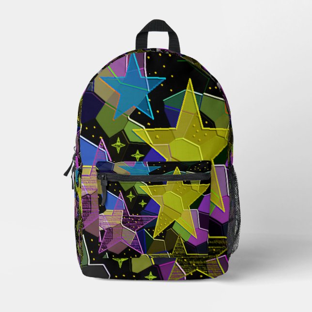 Backpack "Where the Stars Out" Bedruckter Rucksack (Vorderseite)