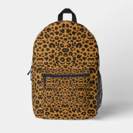 Backpack with a leopard print design  bedruckter rucksack