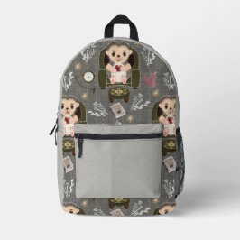 Backpack with Holly the Hedgehog and Herbal Tea Bedruckter Rucksack