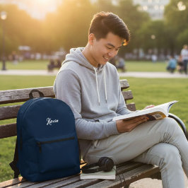 Backpack with initials of the name, school bag bedruckter rucksack