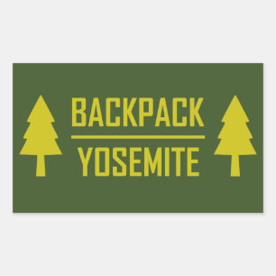 Backpack Yosemite Rechteckiger Aufkleber
