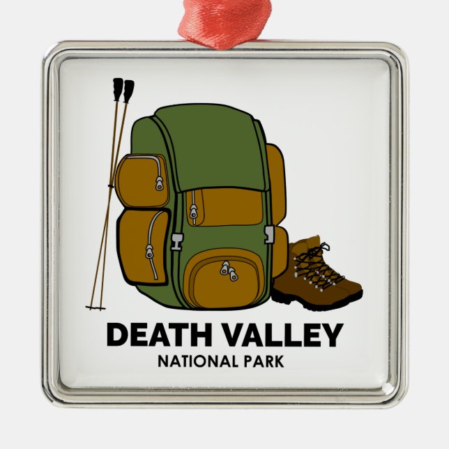 Backpack zum Death Valley National Park Ornament Aus Metall (Vorne)