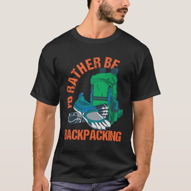 Backpacker Digital Nomade Work And Travel World Tr T-Shirt (Vorderseite)
