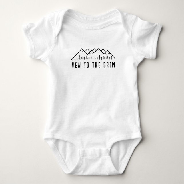 Backpacking Mountain Wanderung Crew Baby Strampler (Vorderseite)