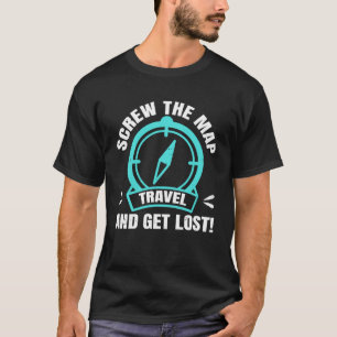 Backpacking Reisetasche die Karte Reisen und G T-Shirt