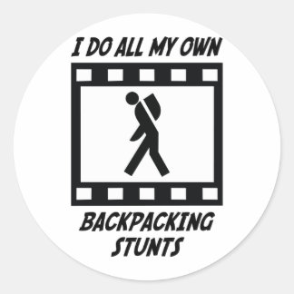 Backpackstunts Runder Aufkleber