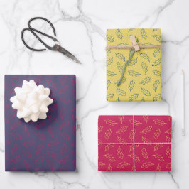 Backpapier aus Herbst - Pflaume/Beeren/Mais Geschenkpapier Set