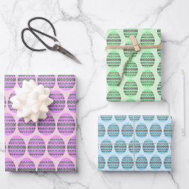 Backpapier für Ostereier - Flachblatt Set 3 Geschenkpapier Set