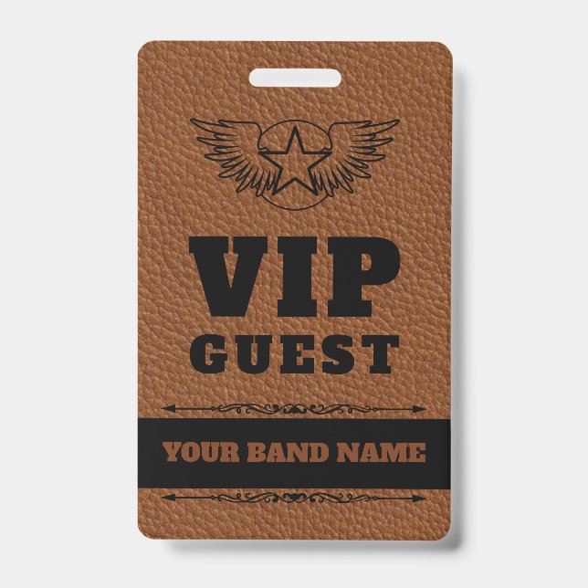 Backpass VIP Custom Rock Country Lanyard Ausweis (Vorderseite)