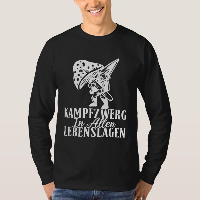 Backprint battle dwarf in all walks of life dwarf  T-Shirt (Vorderseite)