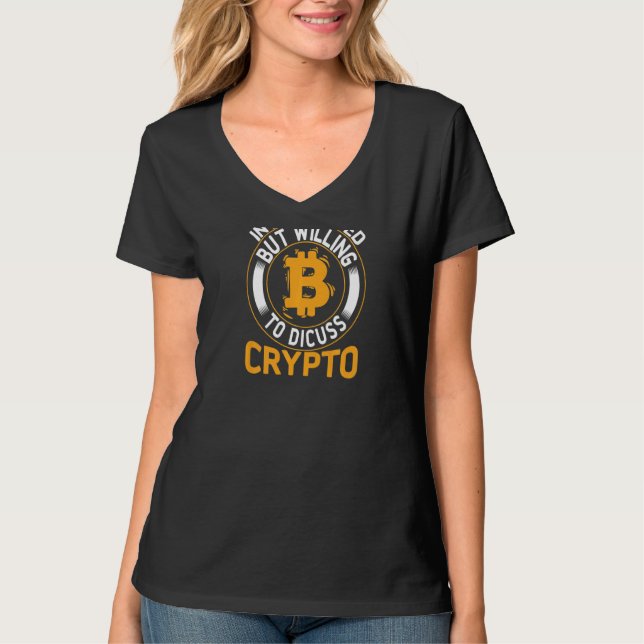 Backprint eingeführt, aber willens, Krypto zu disk T-Shirt (Vorderseite)