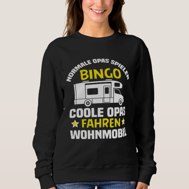 Backprint grandpas play bingo cool grandpas drivin sweatshirt (Vorderseite)