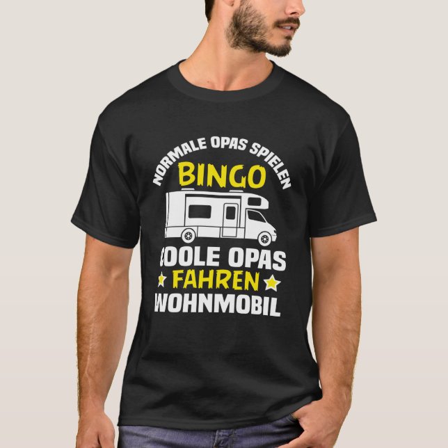 Backprint grandpas play bingo cool grandpas drivin T-Shirt (Vorderseite)