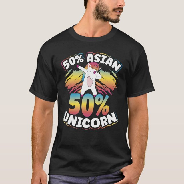 Backprint halber asiatischer Halbmond für asiatisc T-Shirt (Vorderseite)