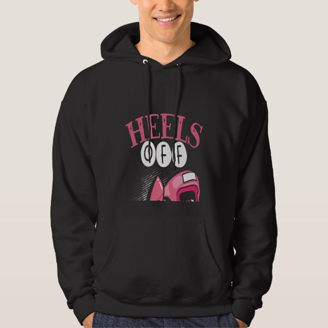 Backprint Heels Off Gloves On Woman Boxing Hoodie (Vorderseite)