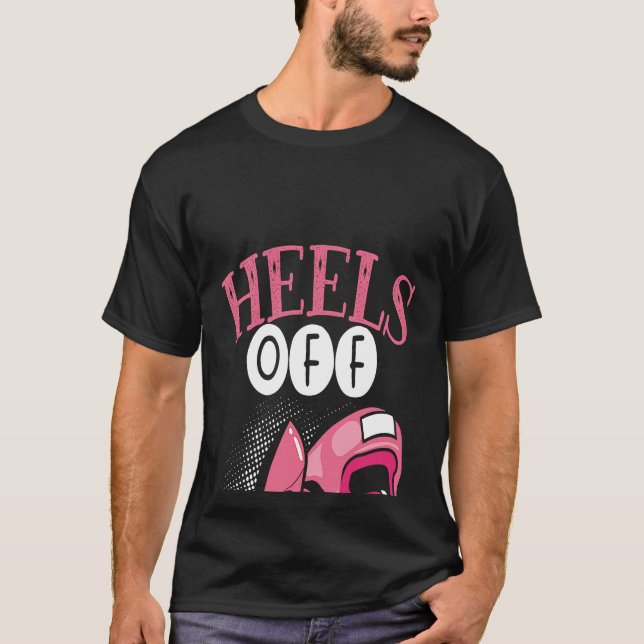Backprint Heels Off Gloves On Woman Boxing T-Shirt (Vorderseite)