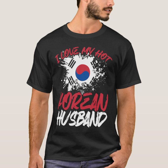 Backprint I-Liebe Mein Hot-Korean-USB T-Shirt (Vorderseite)