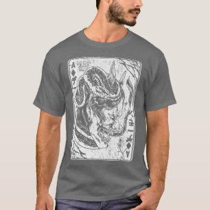 Backprint Japanisch Oni Mask Demon Bushido Maske S T-Shirt