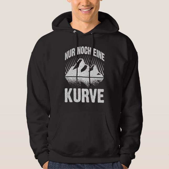 Backprint Just one more curve Hiking and outdoors  Hoodie (Vorderseite)