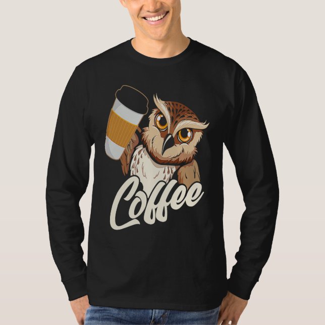 Backprint-Kaffeeeule T-Shirt (Vorderseite)