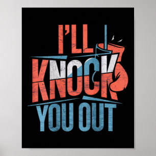 Backprint Knock Sie ausdrucken auf der Rückseite i Poster