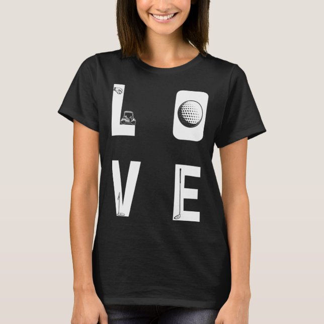 Backprint Love Golf T-Shirt (Vorderseite)