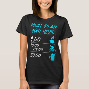 Backprint Mein Plan für heute Kaffee Bier Pullo T-Shirt