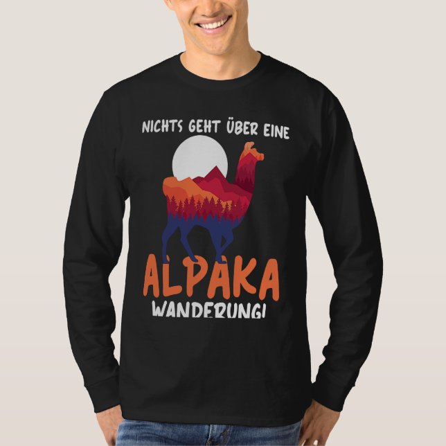 Backprint Nothing beats an alpaca hike T-Shirt (Vorderseite)