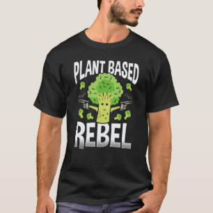 Backprint pflanzlicher rebellischer Veganismus T-Shirt