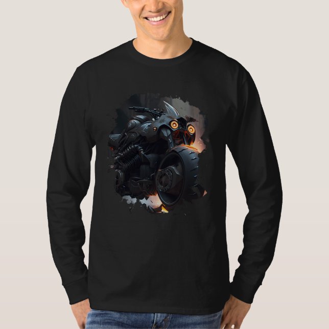 Backprint Powerful Darkness Journey an epic motorc T-Shirt (Vorderseite)