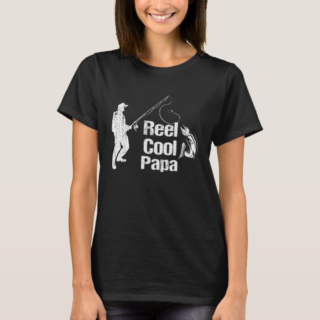 Backprint Reel cool Papa T-Shirt (Vorderseite)