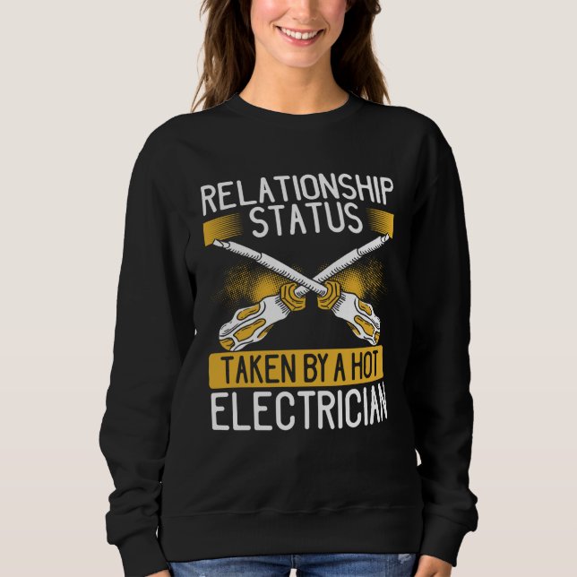 Backprint Relationship Status Taken By A Hot Elect Sweatshirt (Vorderseite)